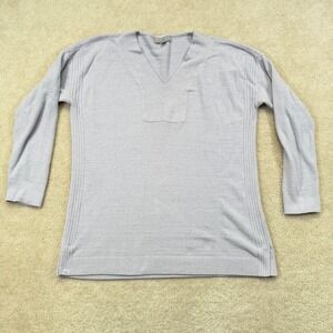 Barefoot Dreams CozyChic Ultra Lite Vneck Pullover Medium Lavender Quiet Luxury